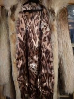 Шуба из рыжего енота