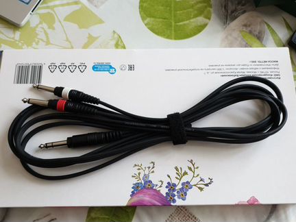 Кабель Jack 6.3 stereo - 2Jack 6.3 mono