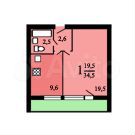 1-к квартира, 34 м², 7/16 эт.