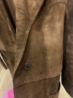 Пальто винтажное, натуральный нубук