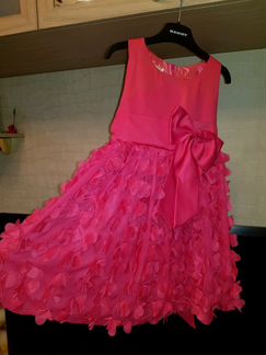 Платье малиновое 4-6 лет 116-120см