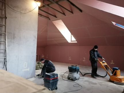 Шлифовка бетона. Обеспыливание и укрепление бетона
