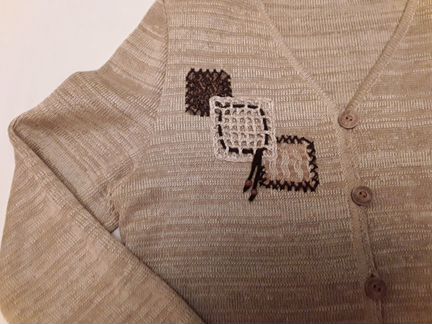 Льняная трикотажная кофта