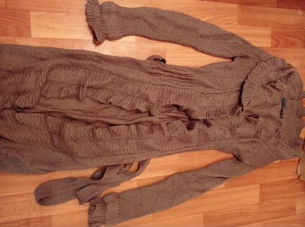 Кардиган темно серый шерстяной