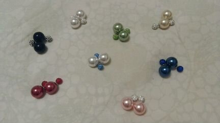 Серьги пусеты шарики