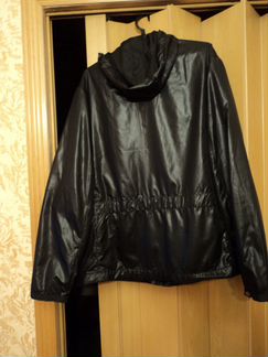 Куртка ветровка чёрная болоньевая