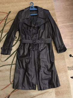 Плащ кожаный мужской