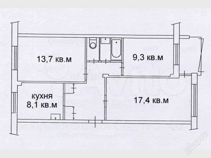 Планировка 3х комнатной квартиры ленпроект
