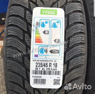 Шины Nokian hakkapeliitta R3 235/45 R18 98T