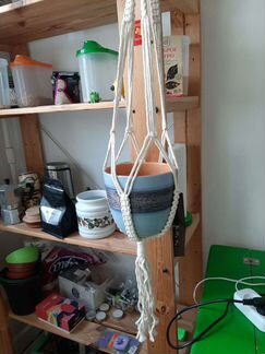 Вязанное кашпо