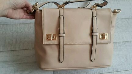 Пудрово-персиковая сумка-портфель Zarina А-4