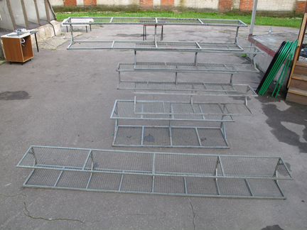 Полки сетчатые на крашеном металлокаркасе 11шт