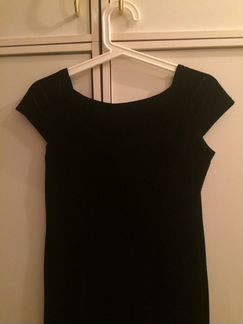 Платье чёрное бархатное,размер S