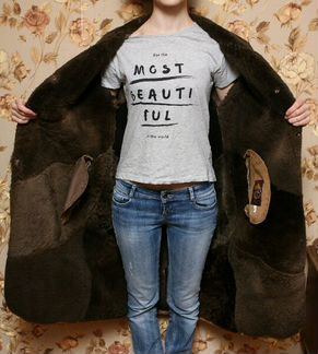 Дубленка женская верхняя одежда мех натуральная ов