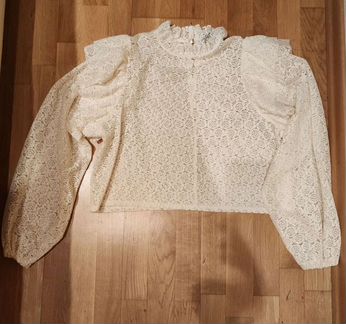 Блуза в кружево zara р. S