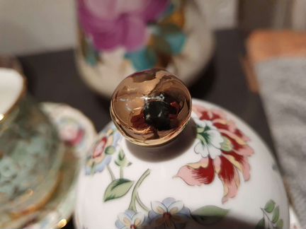 Фарфор ваза шкатулка чайная пара масленка / лимонн