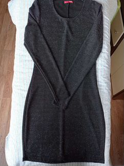 Платье чёрное блестящее р. 42-44