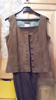 Жилет Франкония из замши и юбка