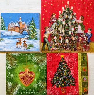 Новогодние салфетки для декупажа 2
