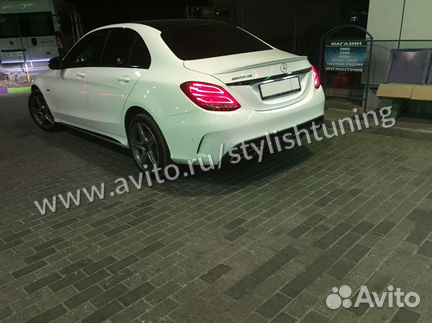 Диффузор + насадки 6.3 AMG Mercedes C class W205