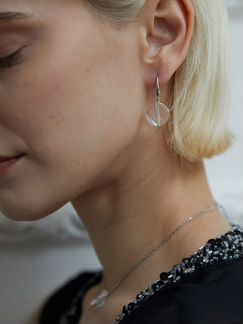 Серебряный чокер с кристаллом Swarovski