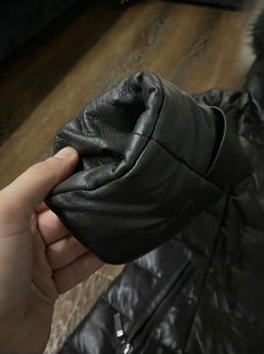 Кожаный пуховик la reine blanche, ru42