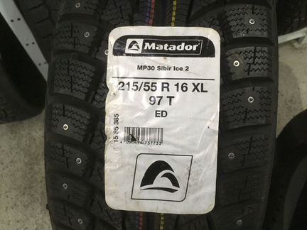 215 55 16 Matador Sibir Ice 2 Зимние Новые Шины