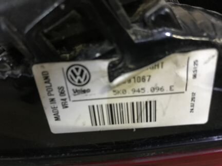 VW Golf 6 Фольксваген Гольф Фонарь задний правый