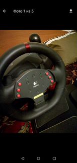 Руль игровой с педалью Logitech momo Racing