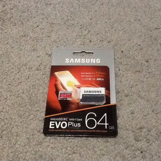 Карта памяти Samsung MicroSD 64 GB