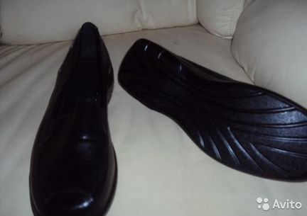 Кожаные ботинки - слипоны новые