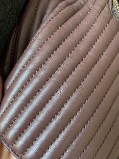 Бордовый кожаный рюкзак dkny