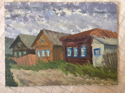 Картина. Улочка Переславля-Залесского. Живопись. К