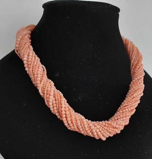 Коралловые бусы. Коралл 75 грамм. Angel skin